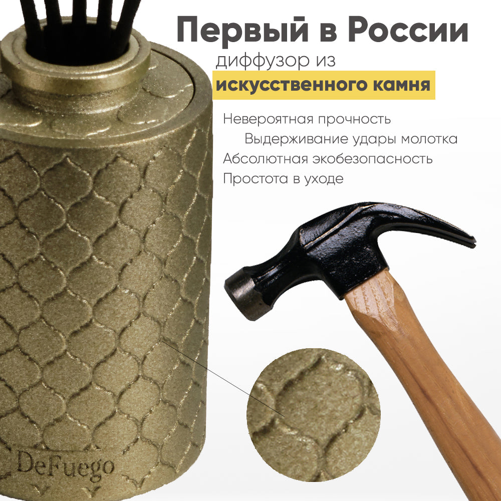 Набор «Цветущий кашмир» — диффузор Восток (античное золото) + текстильный спрей