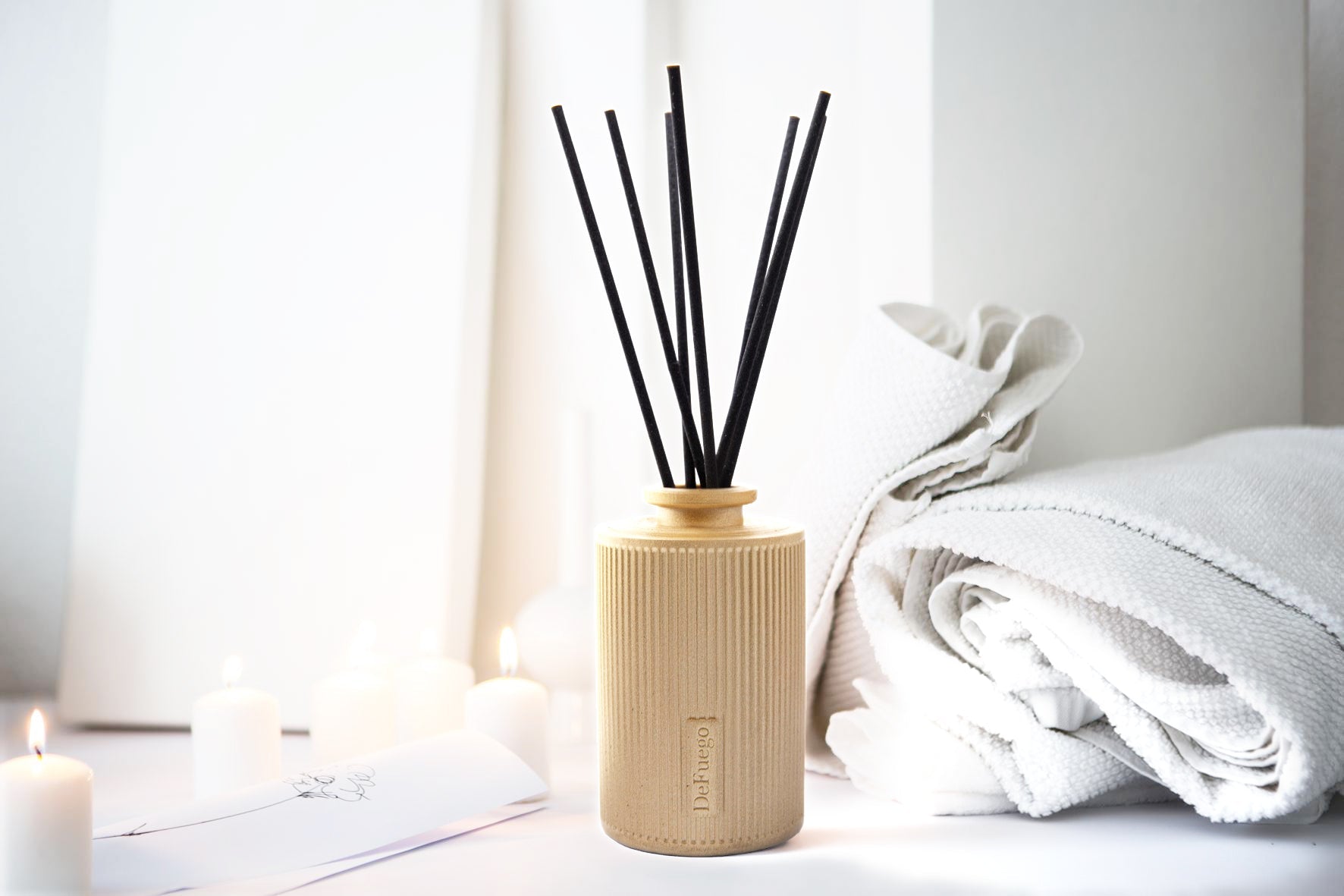 Набор «Черный Кристалл» — диффузор Греция (золото) + текстильный спрей