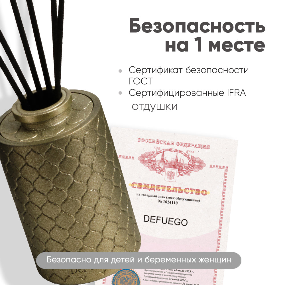 Набор «Шум Бангкока» — диффузор Восток (античное золото) + текстильный спрей