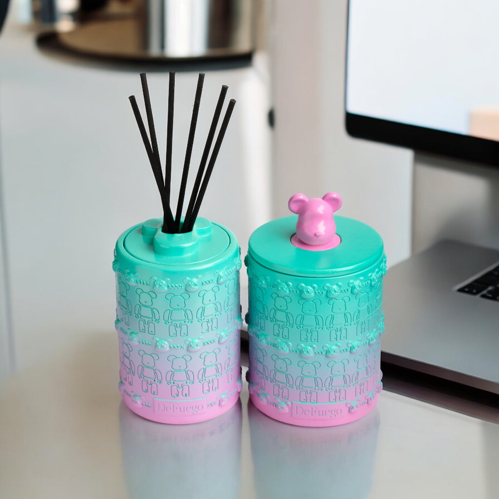 Ароматическая свеча "Сладкий Хаос" DeFuego Мишка мятный, 200 мл