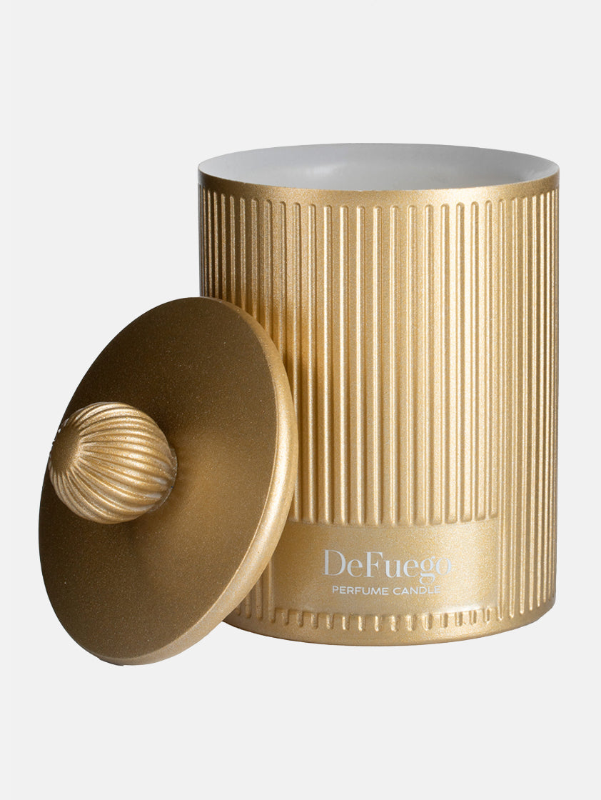 Ароматическая свеча "Цветущий кашмир" DeFuego Греция золото, 200 мл