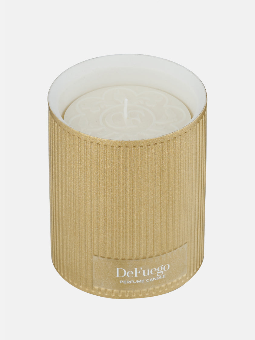 Ароматическая свеча "Цветущий кашмир" DeFuego Греция золото, 200 мл