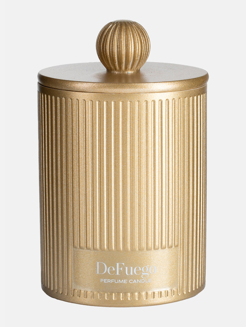 Ароматическая свеча "Цветущий кашмир" DeFuego Греция золото, 200 мл