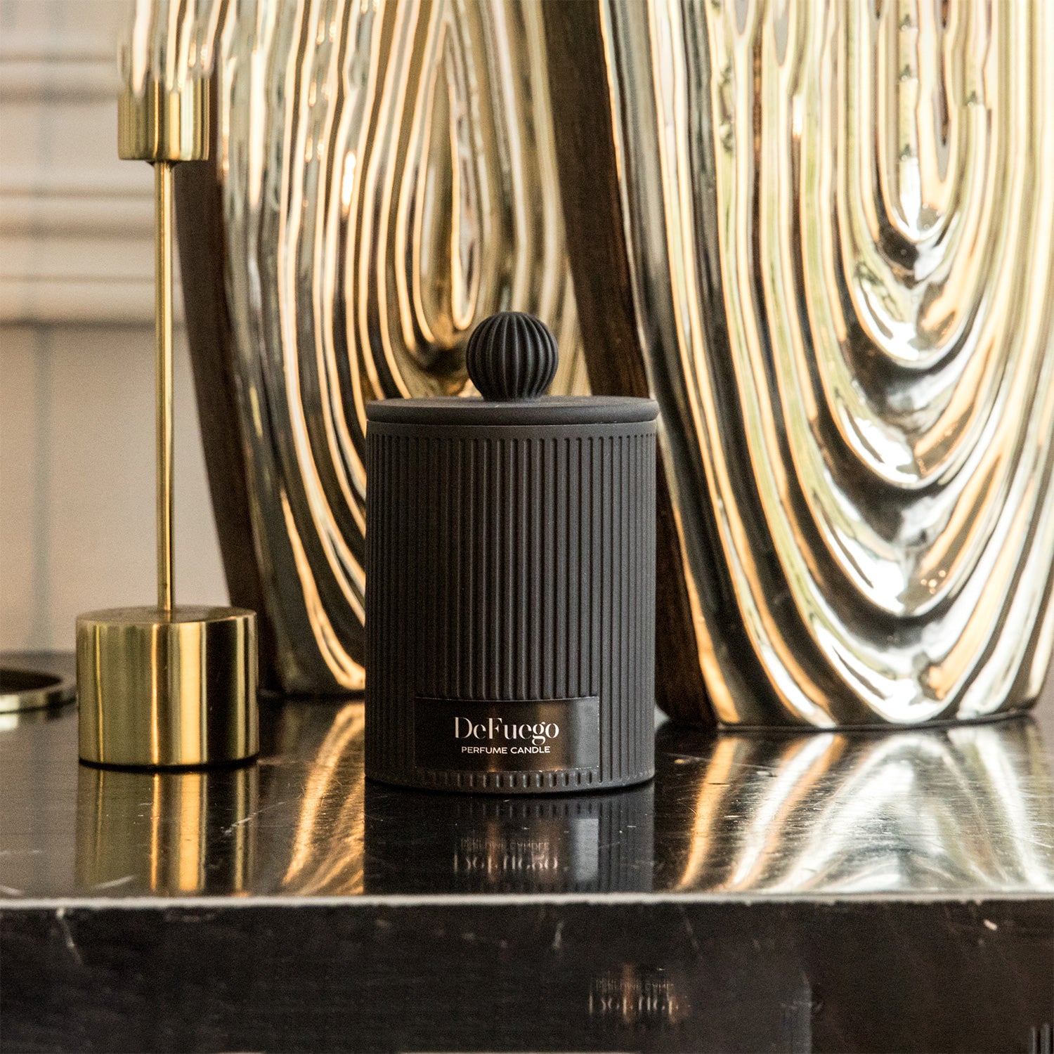 Ароматическая свеча "Перуанский Саботаж" DeFuego Греция черный, 200 мл