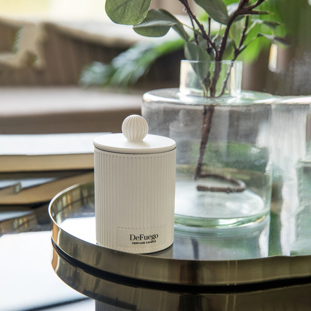 Ароматическая свеча "Креольские сады" DeFuego Греция белый, 200 мл