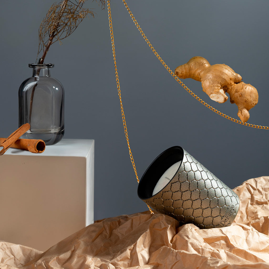 Ароматическая свеча "Османское сокровище" DeFuego Восток платина, 200 мл