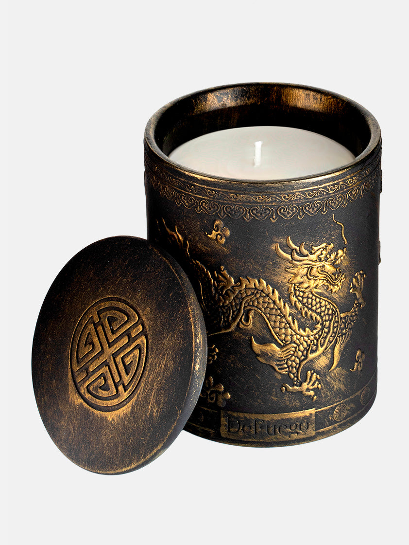 Ароматическая свеча "Изумрудный лес" DeFuego Китай сост.золото, 200 мл