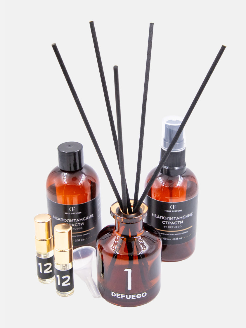 Набор «Венское Рождество»  — диффузор премиум стекло (коричневый) + текстильный спрей