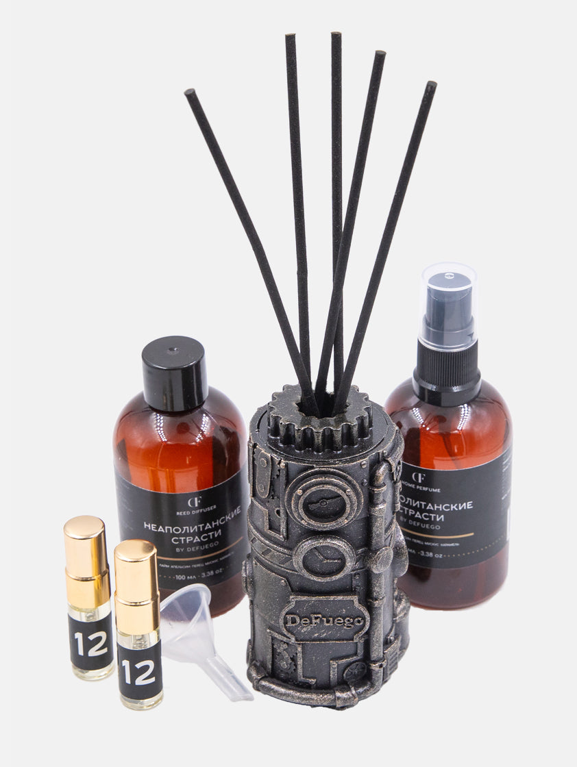 Набор «Лимонный Бриз» — диффузор Водопровод-стимпанк (ржавчина) + текстильный спрей