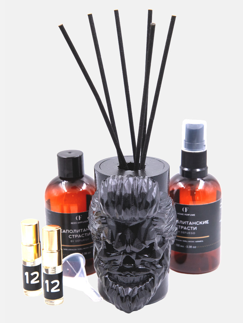 Набор «Лимонный Бриз» — диффузор Бородач (черный) + текстильный спрей