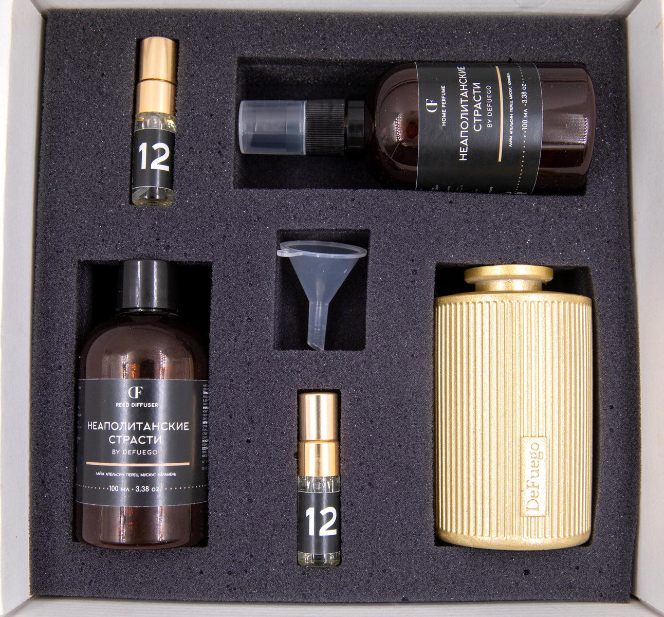 Набор «Пряный Туман» — диффузор Греция (золото) + текстильный спрей