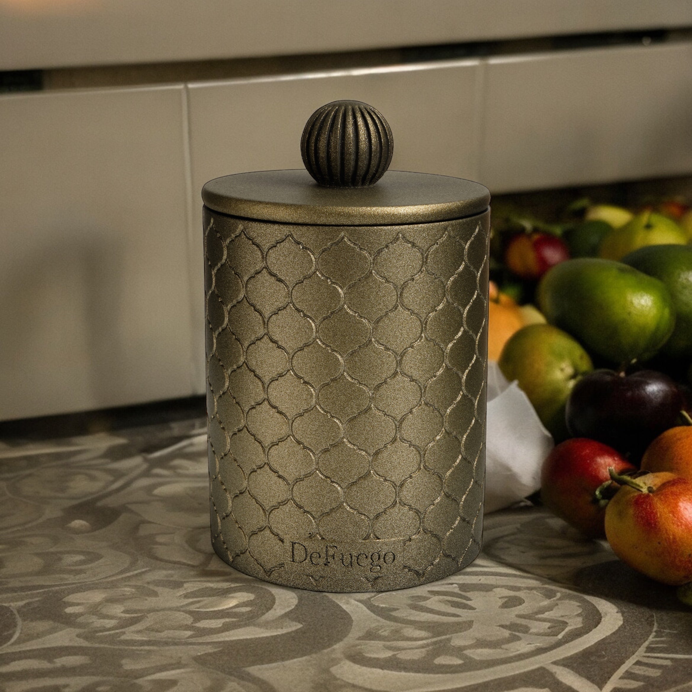 Ароматическая свеча "Неаполитанские страсти" DeFuego Восток ант.золото, 200 мл