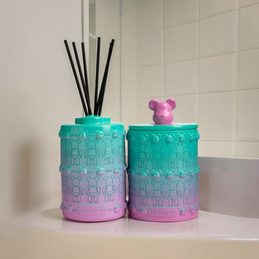 Ароматическая свеча "Сладкий Хаос" DeFuego Мишка мятный, 200 мл