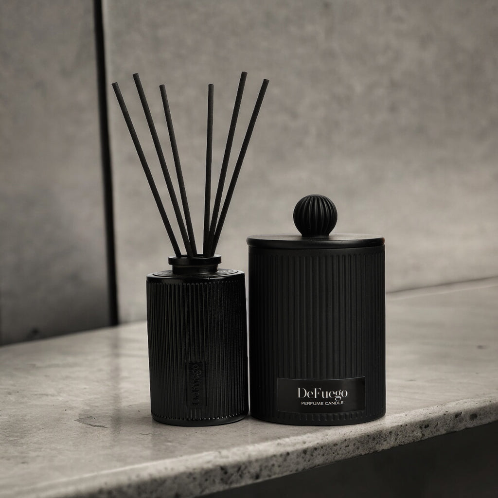 Ароматическая свеча "Перуанский Саботаж" DeFuego Греция черный, 200 мл